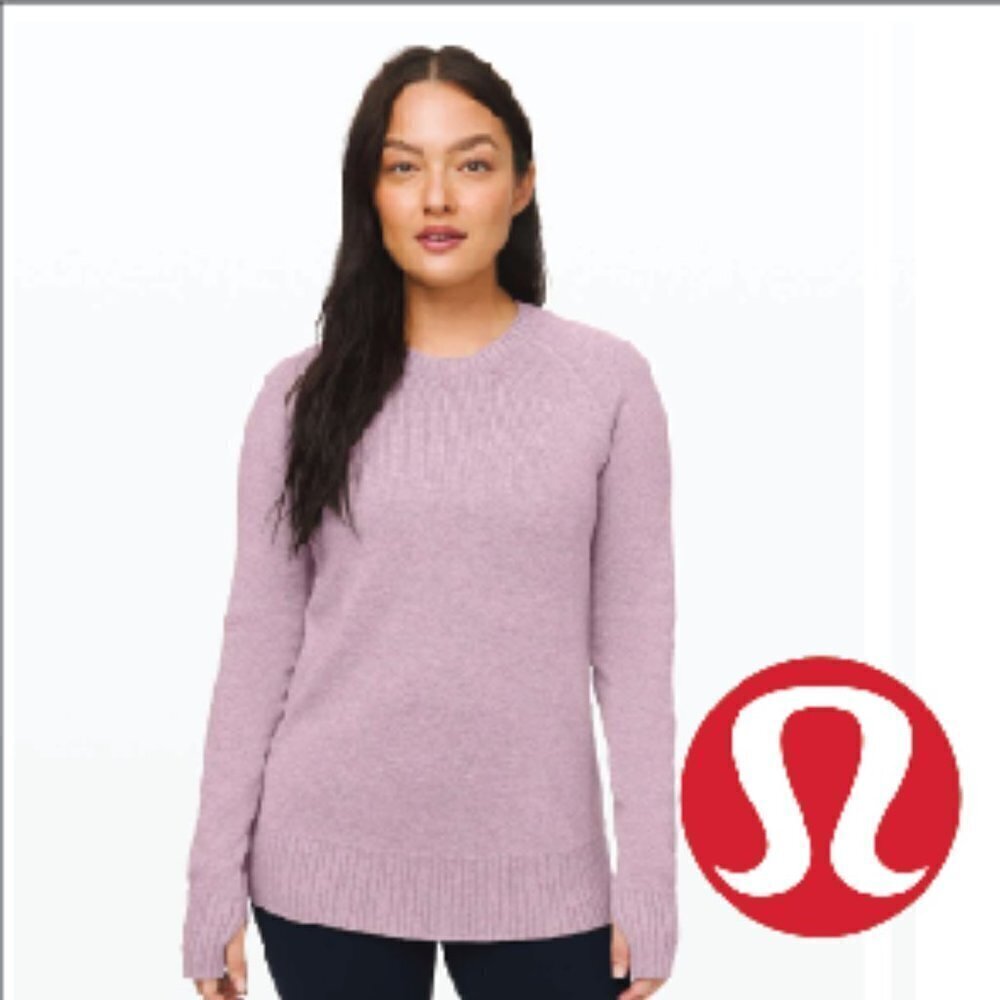 LULULEMON STILL LOTUS SWEATER REVERSIBLE FROSTED MULBERRY/SILVER LILAC …